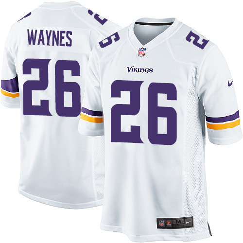Youth Game Trae Waynes Nike Jersey White Road - #26 NFL Minnesota Vikings